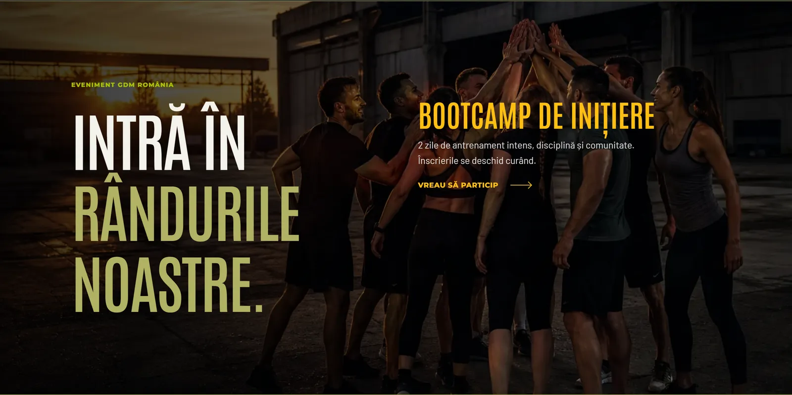 The invitation to the two-day introductory bootcamp